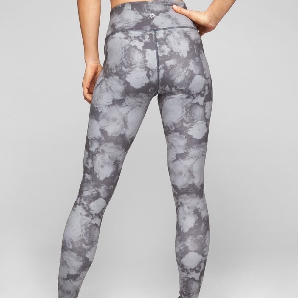 Athleta High Rise Floral Crush Chaturanga Silver Bells Tight Leggings